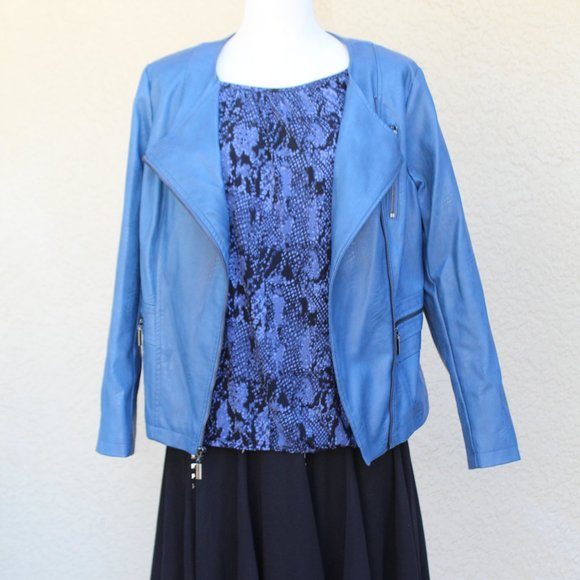 Alfani Jackets & Blazers - Alfani Women's Faux Leather Biker Moto Jacket